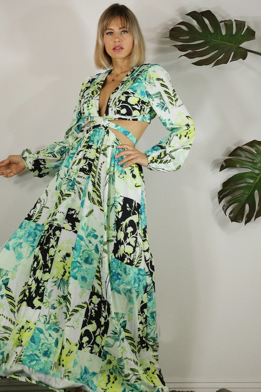 PRINTED MAXI DRESS