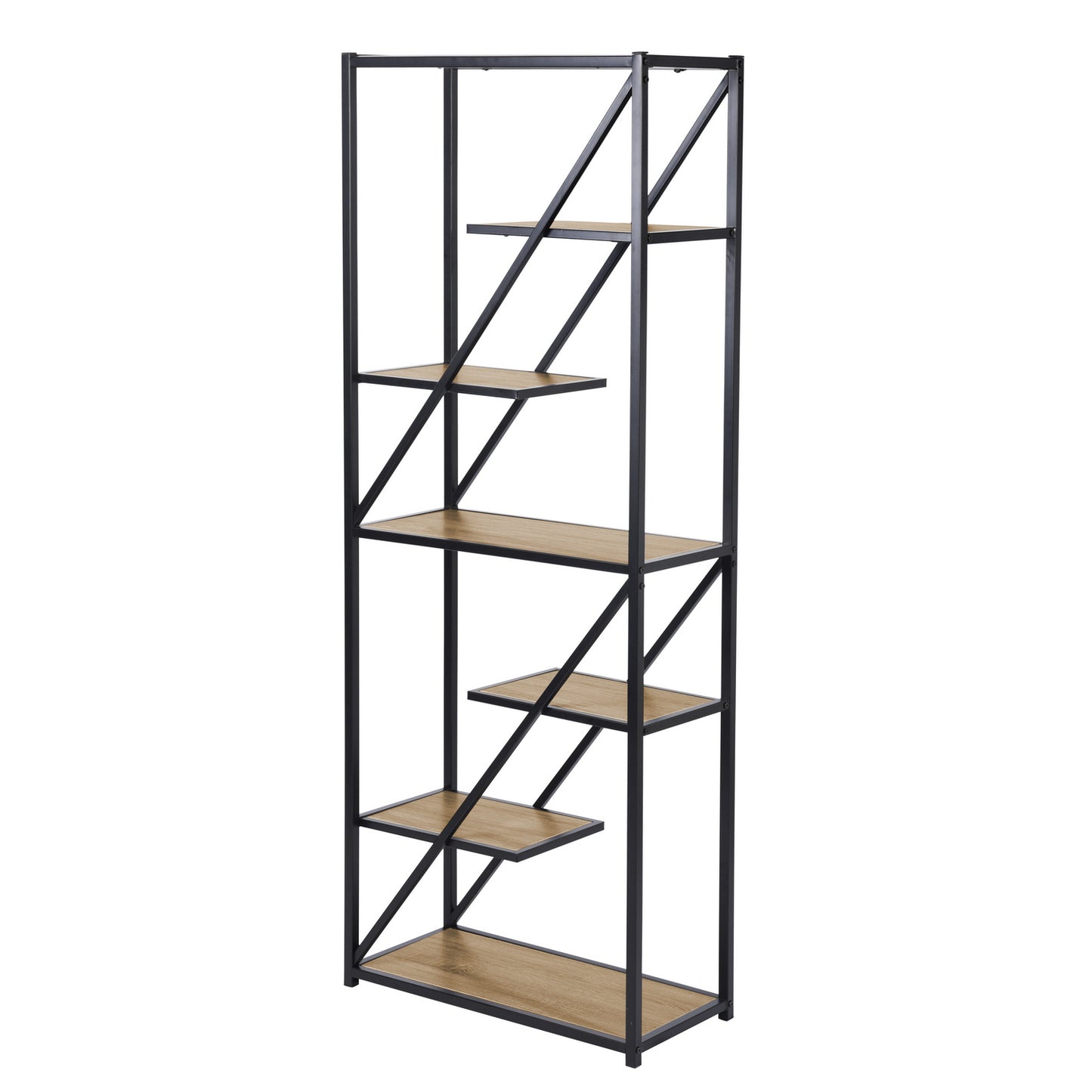 31.5" W * 71" H Metal Etagere Bookcase