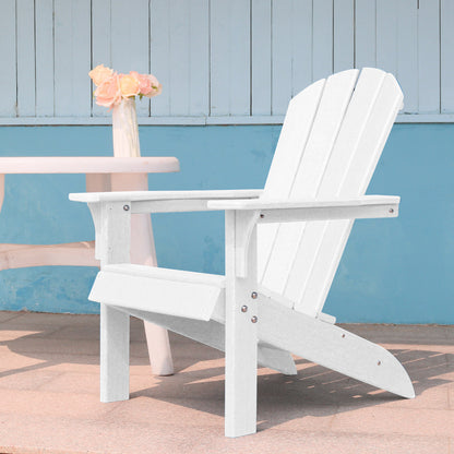 HDPE Adirondack Chair Sunlight Resistant no-Fading Snowstorm Resistant Outdoor Chair Patio Adirondack Chairs Ergonomic Comfort Widely Used for Fire Pits Decks Gardens,Campfire Chairs - White