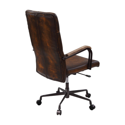 ACME Noknas Office Chair, Brown Lether 93175