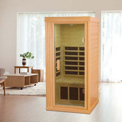 Mini One Person Basswood Far Infrared Sauna Room