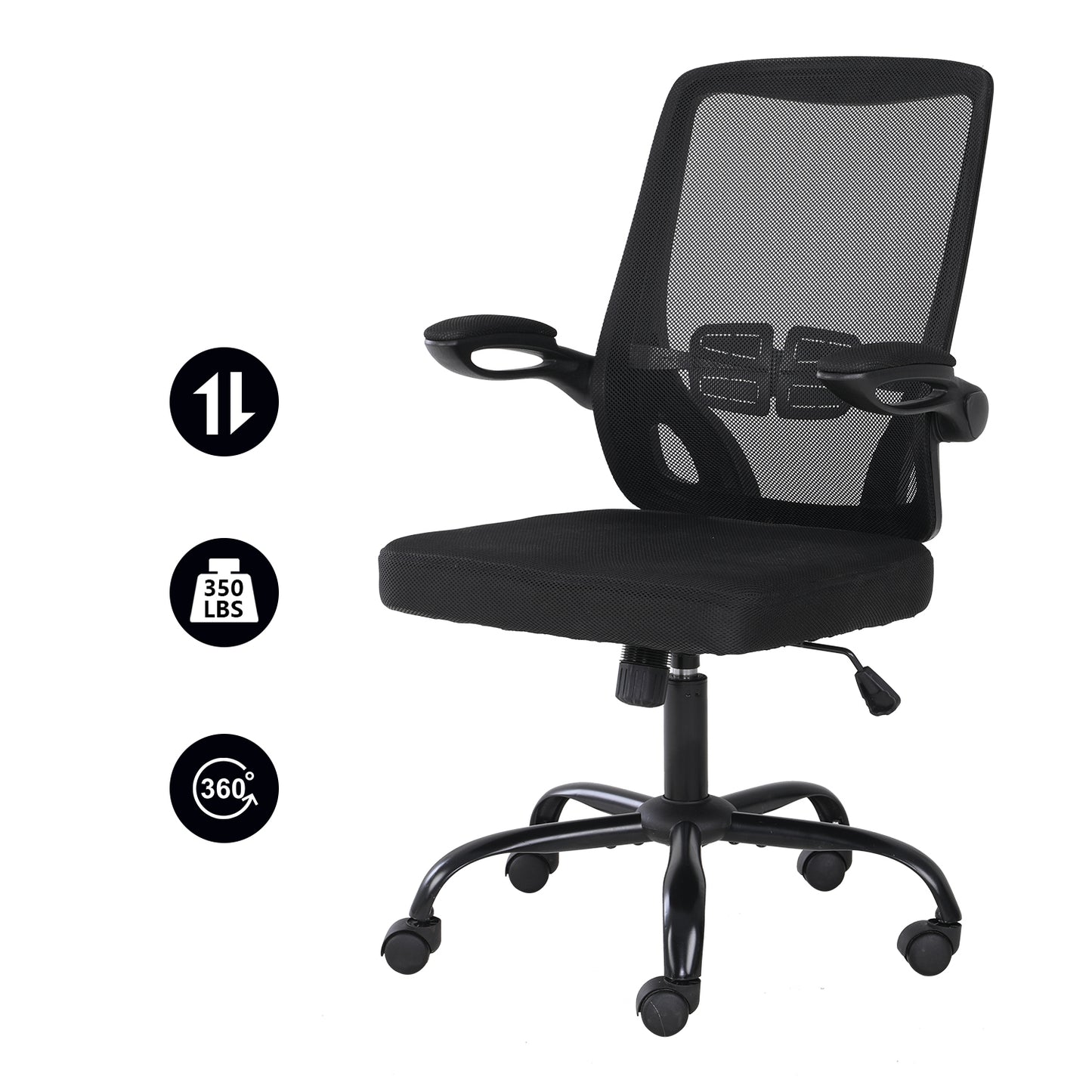 Mesh chair Home Office Chair Ergonomic Desk Chair Mesh Computer Chair Height Adjustable Swivel Chair for Office, Home, School (Black）