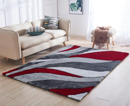 "Aria Collection" Soft Pile Hand Tufted Shag Area Rug