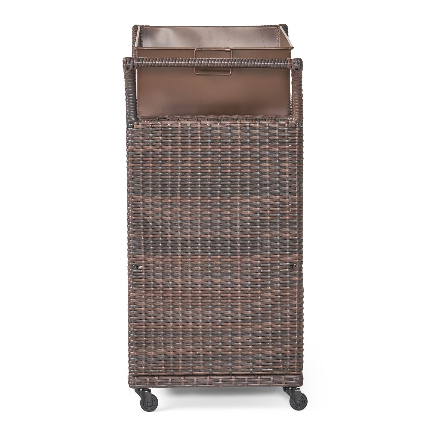 Christopher Knight Home Manka Indoor Wicker Convenience Bar Cart, Brown