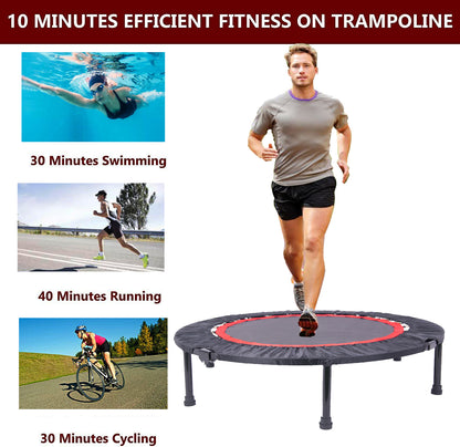 40 Inch Mini Exercise Trampoline for Adults or Kids - Indoor Fitness Rebounder Trampoline with Safety Pad | Max