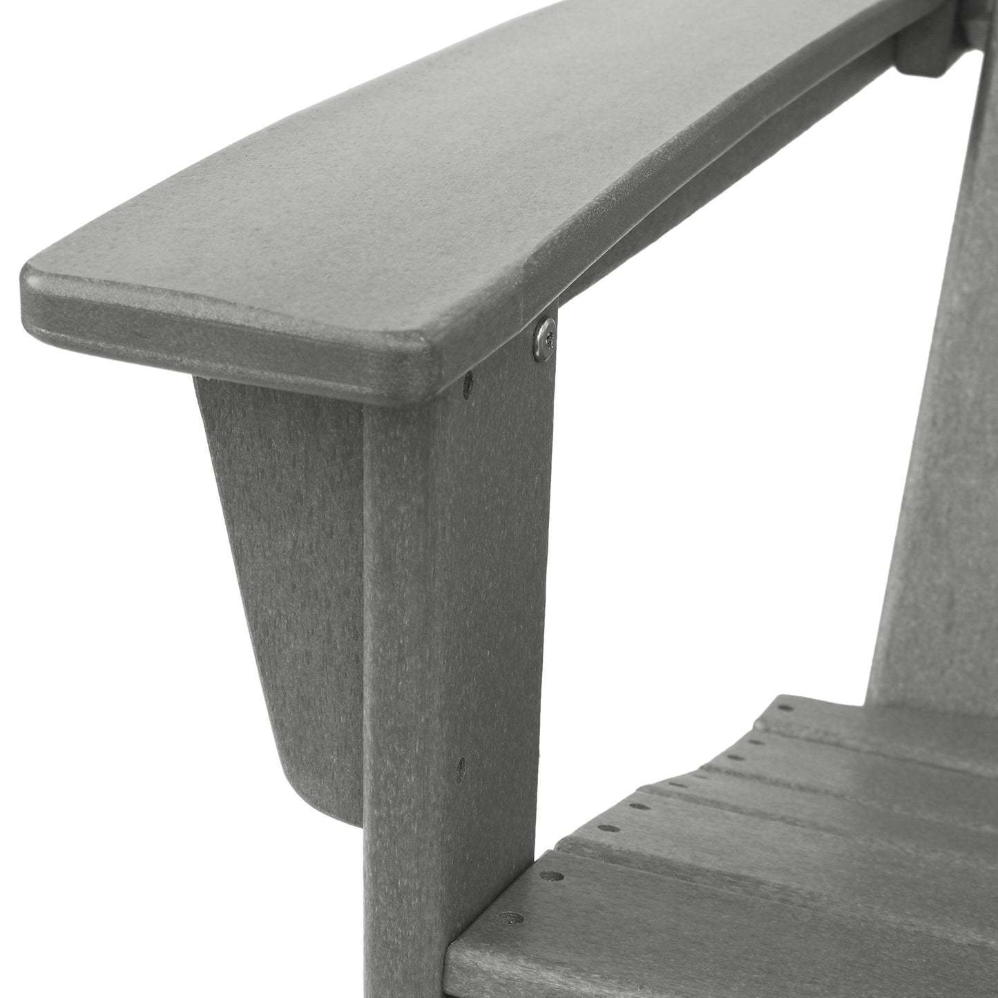 Outdoor Classic Gray Solid Wooden Adirondack Chair