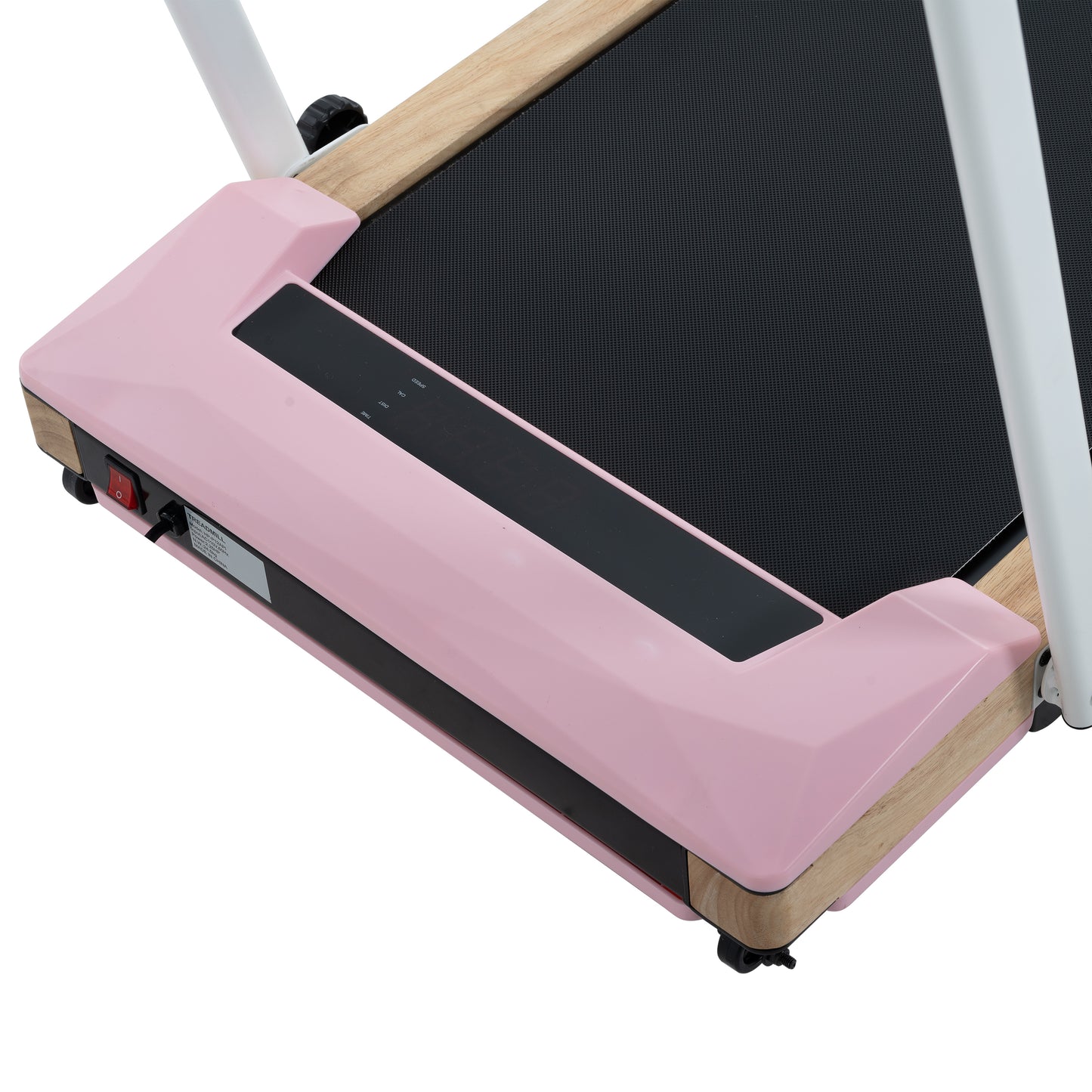 HP-P12 API electric treadmill, folding treadmill, LCD display screen and mat holder;    Home Office Gym Stand, 2.25HP Electric， Wood Electric Treadmill with Remote Control, Walking Machine