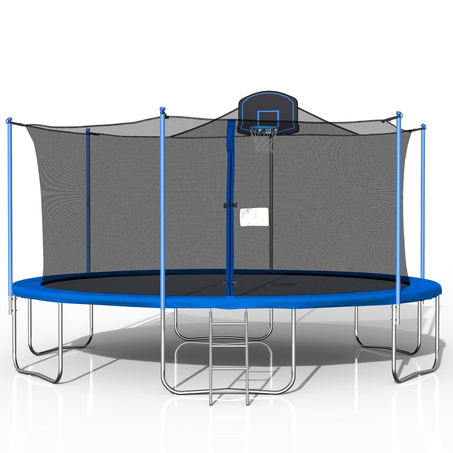 16FT TRAMPOLINE( BLUE ) WITH ENCLOSURE NET AND LADDER-METAL