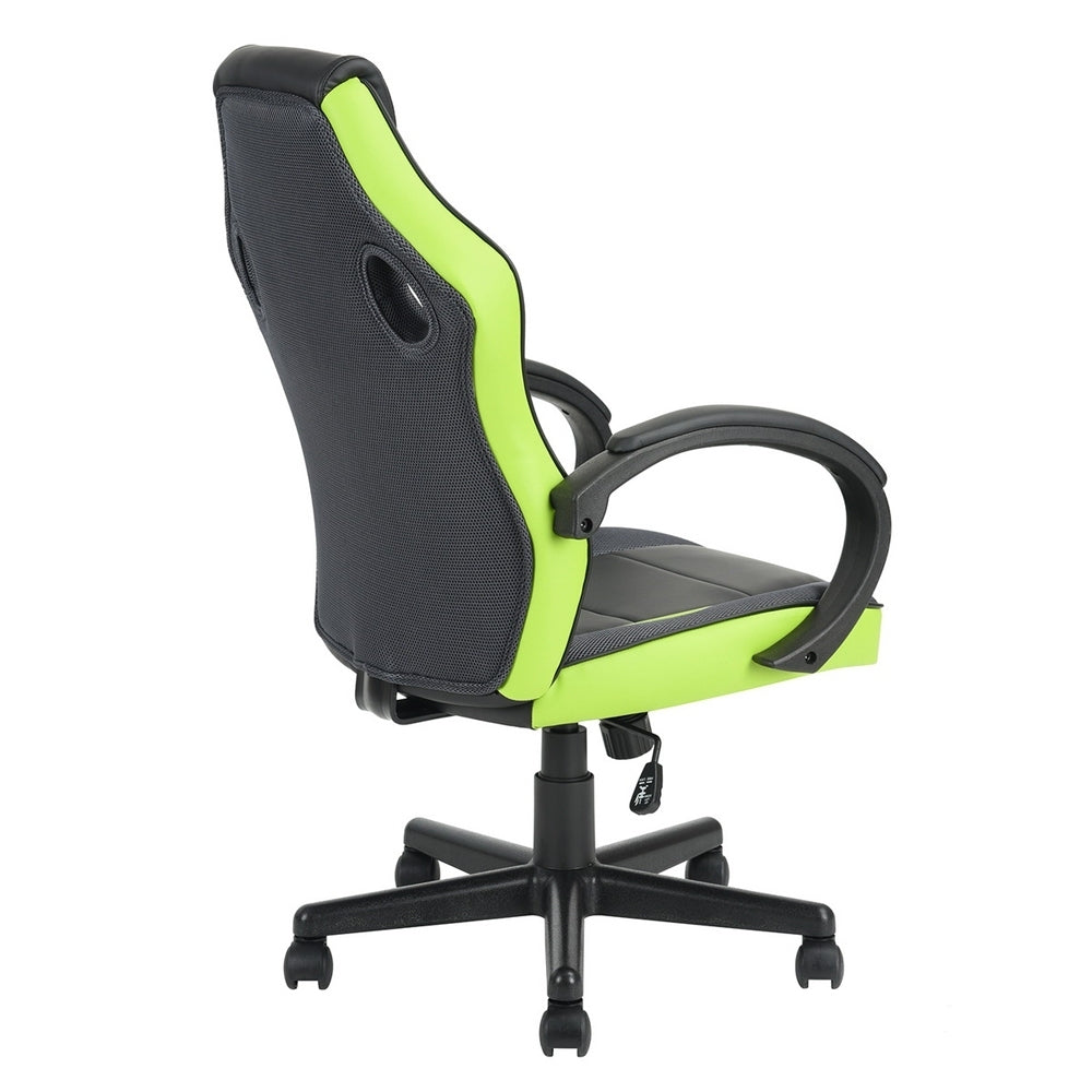 Gaming Office Chair with Fabric Adjustable Swivel, BLACK AND YELLOW