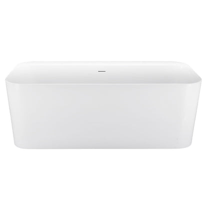 59" 100% Acrylic Freestanding Bathtub，Contemporary Soaking Tub，white Bathtub