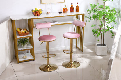 Bar Stools with Back and Footrest Counter Height Dining Chairs  2pcs/ctn