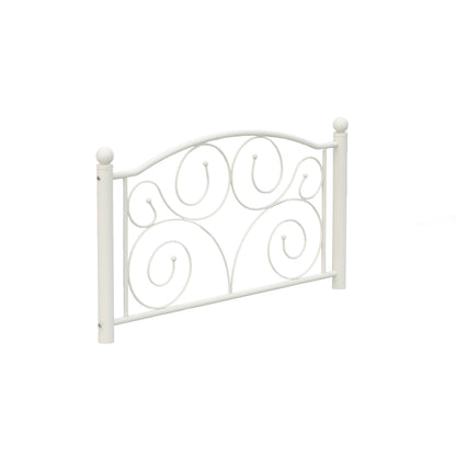 Twin Size Unique Flower Sturdy System Metal Bed Frame with Headboard and Footboard