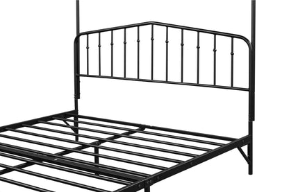 Detachable Queen Anti-Noise Metal Canopy Bed