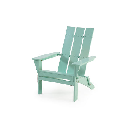Classic Fruit Green Outdoor Solid Wood Adirondack Chair Garden Folding Leisure Chair