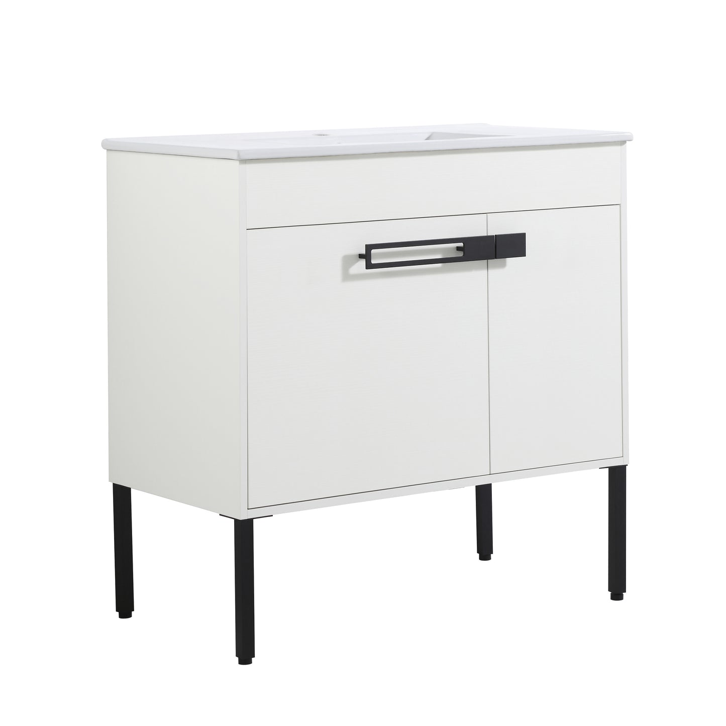 Bathroom Vanity with Sink 36 Inch, with Soft Close Doors, 36x18