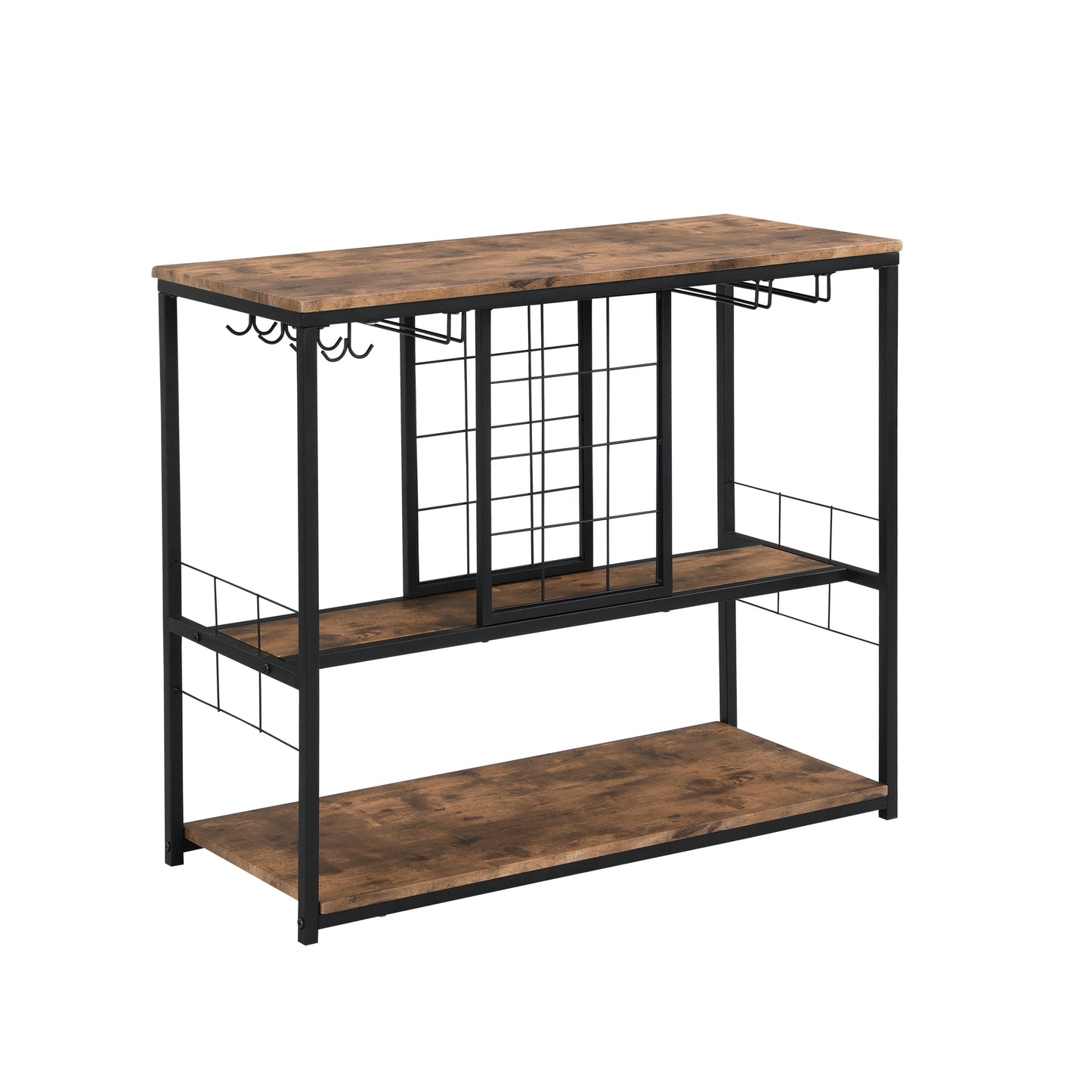 Industrial Wine Rack Kitchen Bar for Home  3 -Tier Storage Shelves