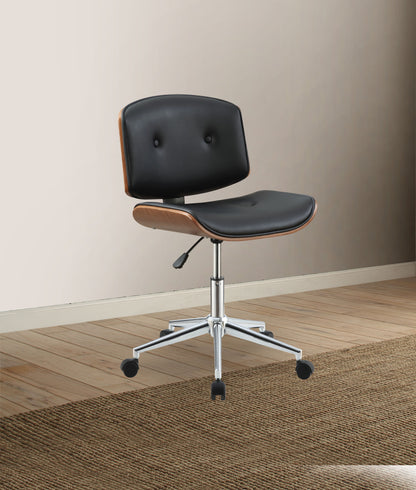 ACME Camila Office Chair in Black PU & Walnut 92418