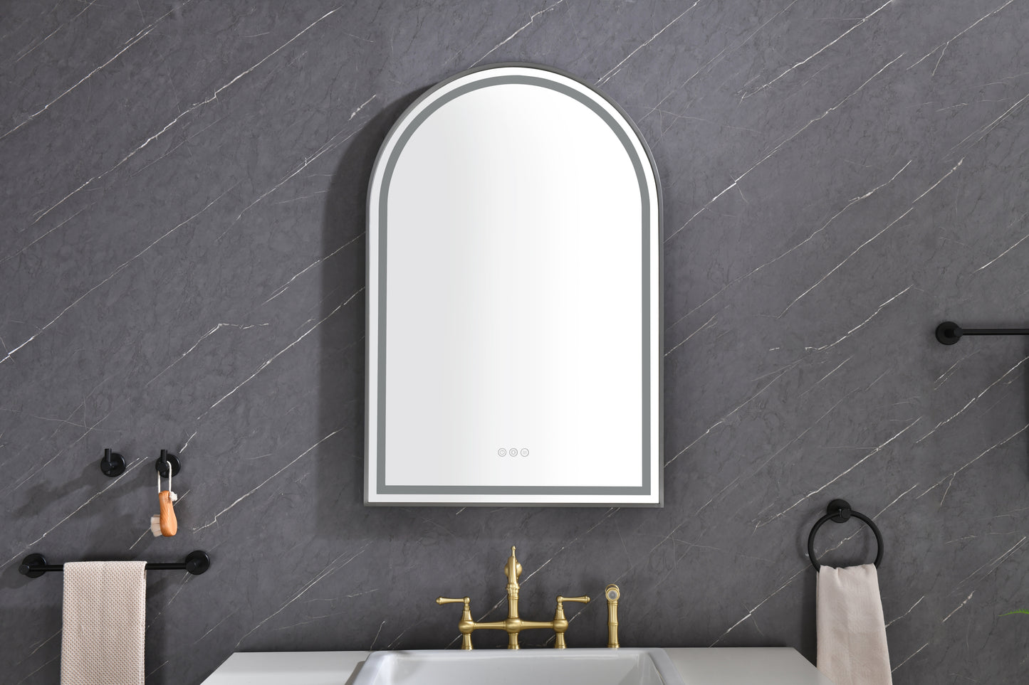 39in. W x 26in. H Oversized Rectangular Black Framed LED Mirror Anti-Fog Dimmable Wall Mount Bathroom Vanity Mirror \\\\\\\\\\\\\\\\\\\\\\\\\\\\\\\\n\\\\\\\\\\\\\\\\\\\\\\\\\\\\\\\\nHD Wall Mirror Kit