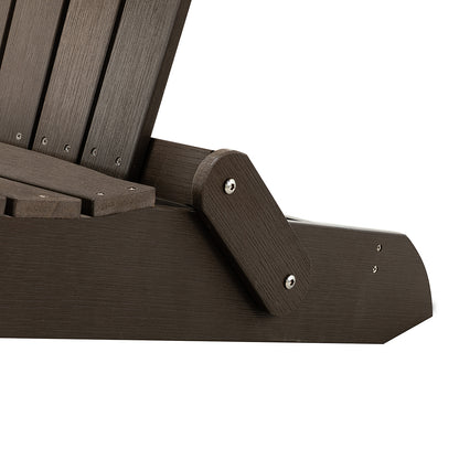 Elymus Outdoor 3 Pieces Plastic Adirondack Chair with Table