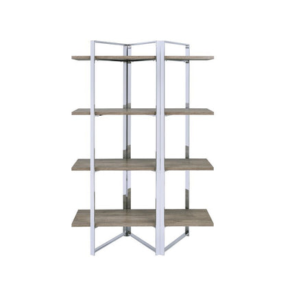 ACME Libby Bookshelf in Chrome 92545