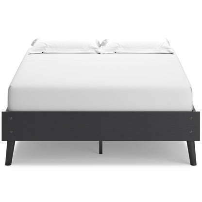 Ashley Charlang Black Contemporary Full Platform Bed EB1198-112