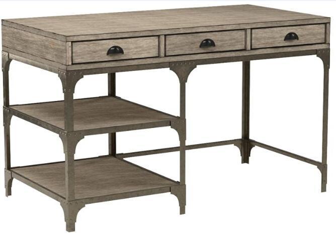 ACME Gorden Desk in Weathered Oak & Antique Silver 92325