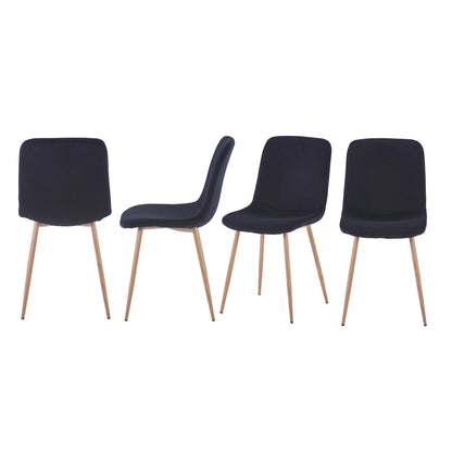 Dining Chair 4PCS（BLACK），Modern style，New technology，Suitable for restaurants, cafes, taverns, offices, living rooms, reception rooms.Simple structure, easy installation.