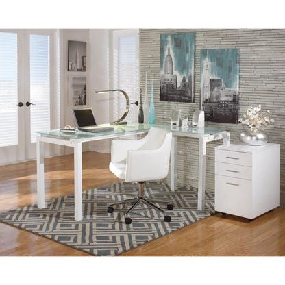 Ashley Contemporary Baraga Home Office L-Desk H410-24