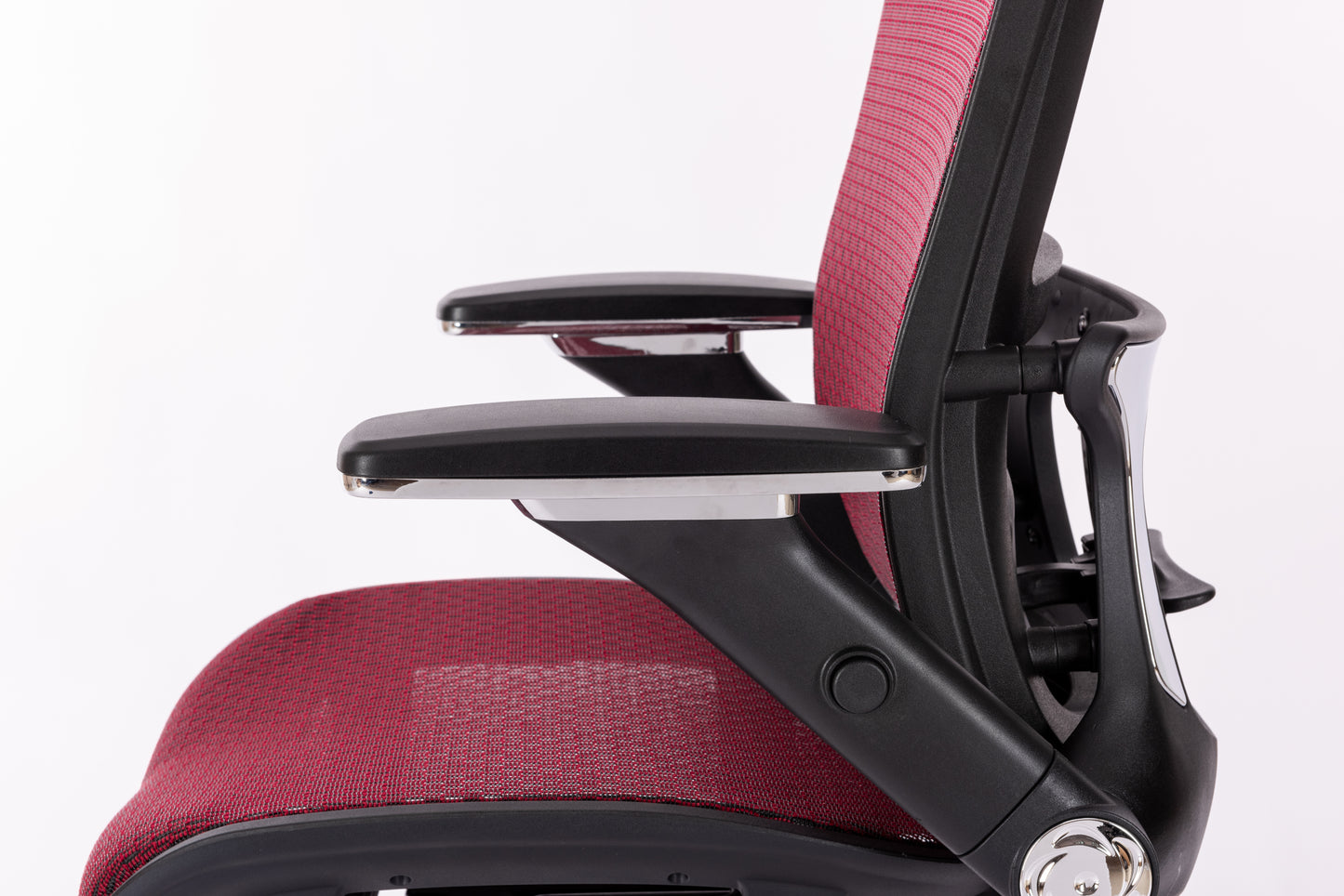 Ergonomic Mesh Office Chair - Rolling Home Desk Chair with 4D Adjustable Flip Armrests,  Adjustable Lumbar Support and Blade Wheels(RED MESH)