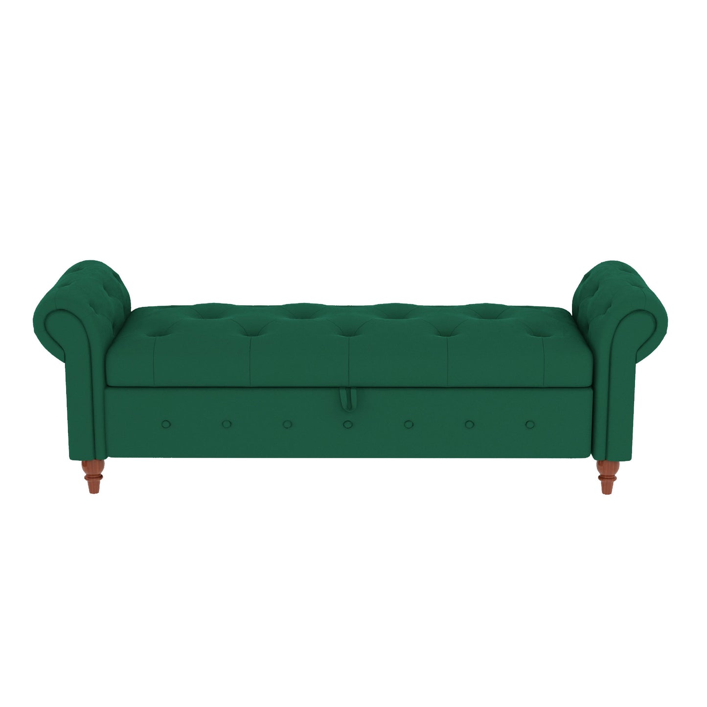 63" Bed Bench Green Velvet