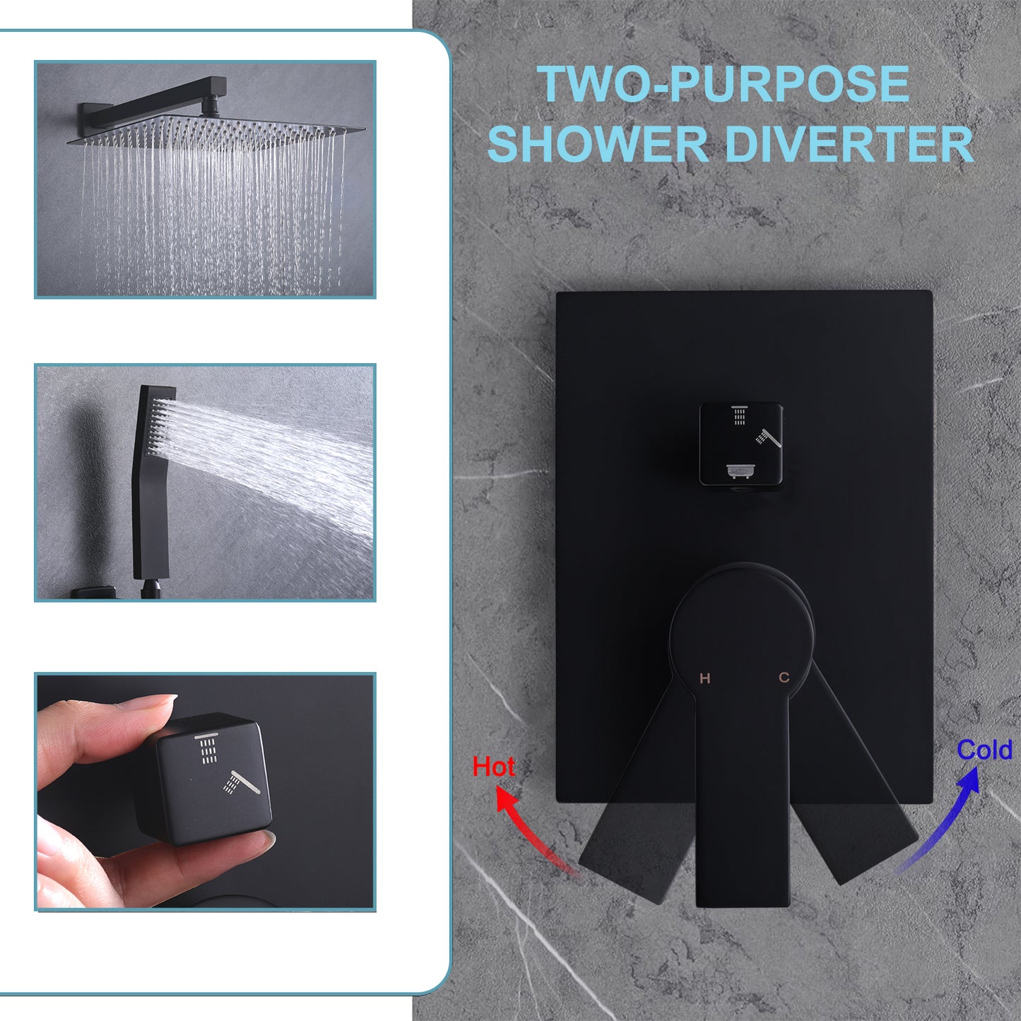 10 Inch High Pressure Shower Head And Handheld Shower