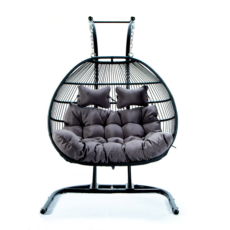 FOLDING DOUBLE SWING CHAIR w/CUSHION