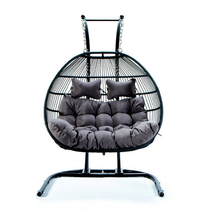 FOLDING DOUBLE SWING CHAIR w/CUSHION