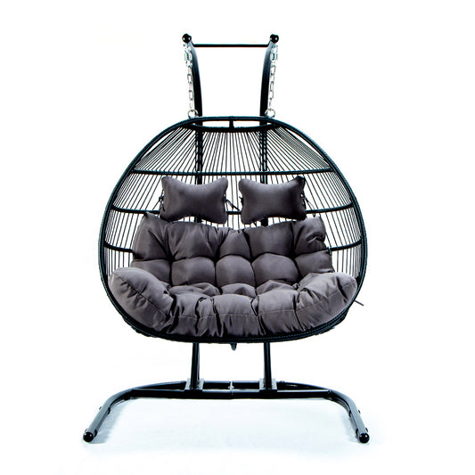 FOLDING DOUBLE SWING CHAIR w/CUSHION