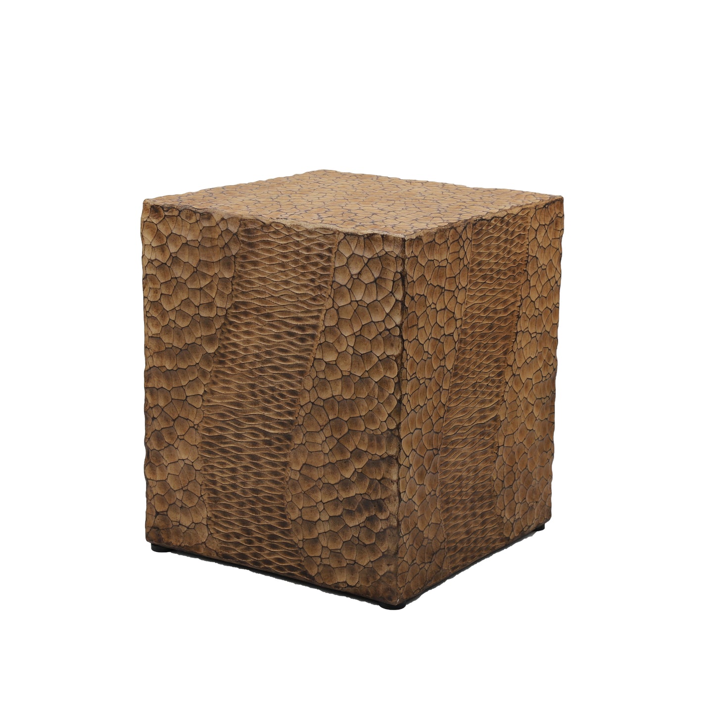 Outdoor Faux Wood Stump Side Table Coffee Table,Side table ,End Table Accent table Square  Antique Yellow