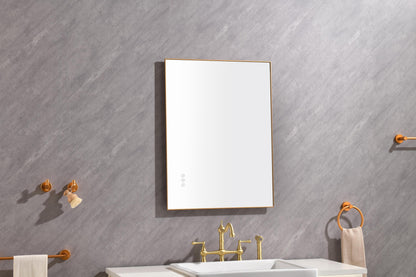 Super Bright Led Bathroom Mirror with Lights, Metal Frame Mirror Wall Mounted Lighted Vanity Mirrors for Wall, Anti Fog Dimmable Led Mirror for Makeup, Horizontal/Verti