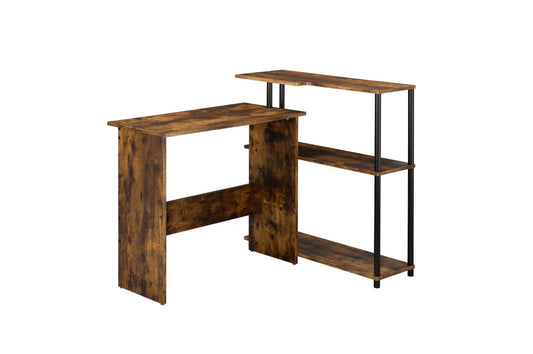 ACME Ievi Writing Desk, Weathered Oak & Black Finish 92750