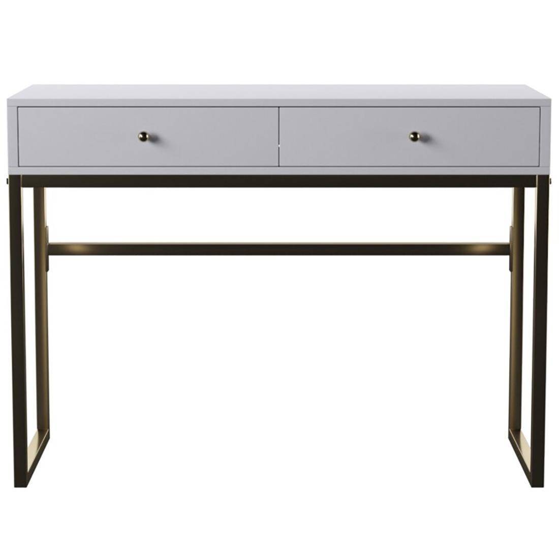 ACME Coleen Desk in White & Brass 92312