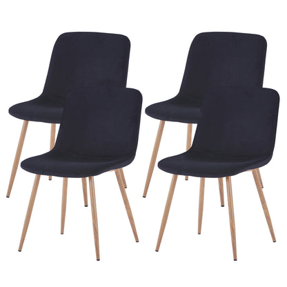 Dining Chair 4PCS（BLACK），Modern style，New technology，Suitable for restaurants, cafes, taverns, offices, living rooms, reception rooms.Simple structure, easy installation.