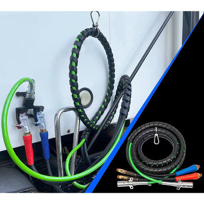 15FT 3-in-1 Wrap Set Air Line Hose Assemblies for Semi Truck Tractor Trailer