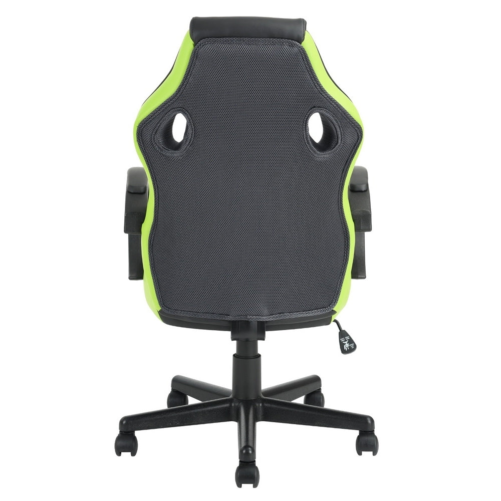 Gaming Office Chair with Fabric Adjustable Swivel, BLACK AND YELLOW