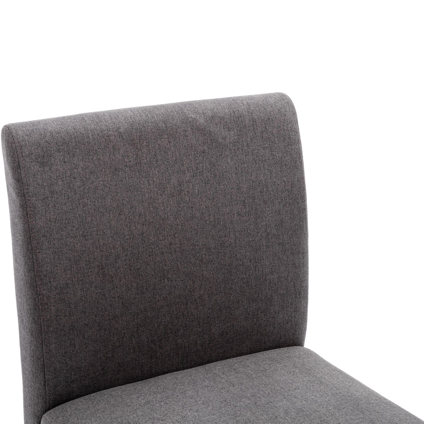 Hengming Living Room Chairs Armless Accent Chairs Set of 2 Side Chairs fabric Sofa Chair Modern  Sitting Chair Slipper Chair for Bedroom Reading Gray.