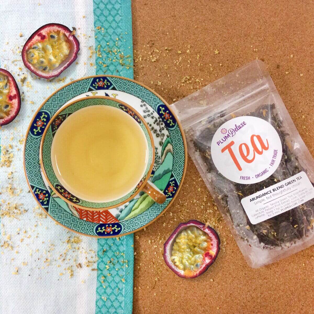 Abundance Blend Green Tea (Passionfruit - Elderflower) by Plum Deluxe Tea