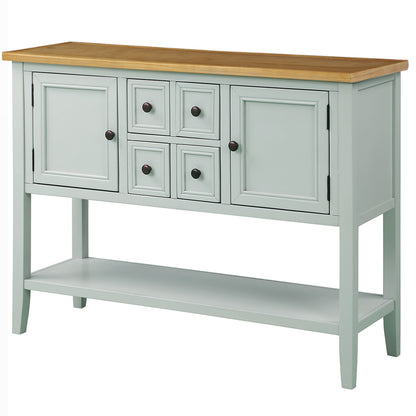 TREXM Cambridge Series Buffet Sideboard Console Table with Bottom Shelf (Lime White)