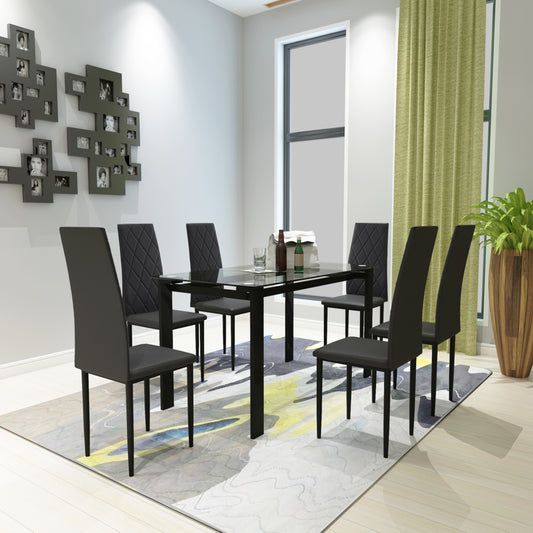 7-piece dining table set, dining table and chair