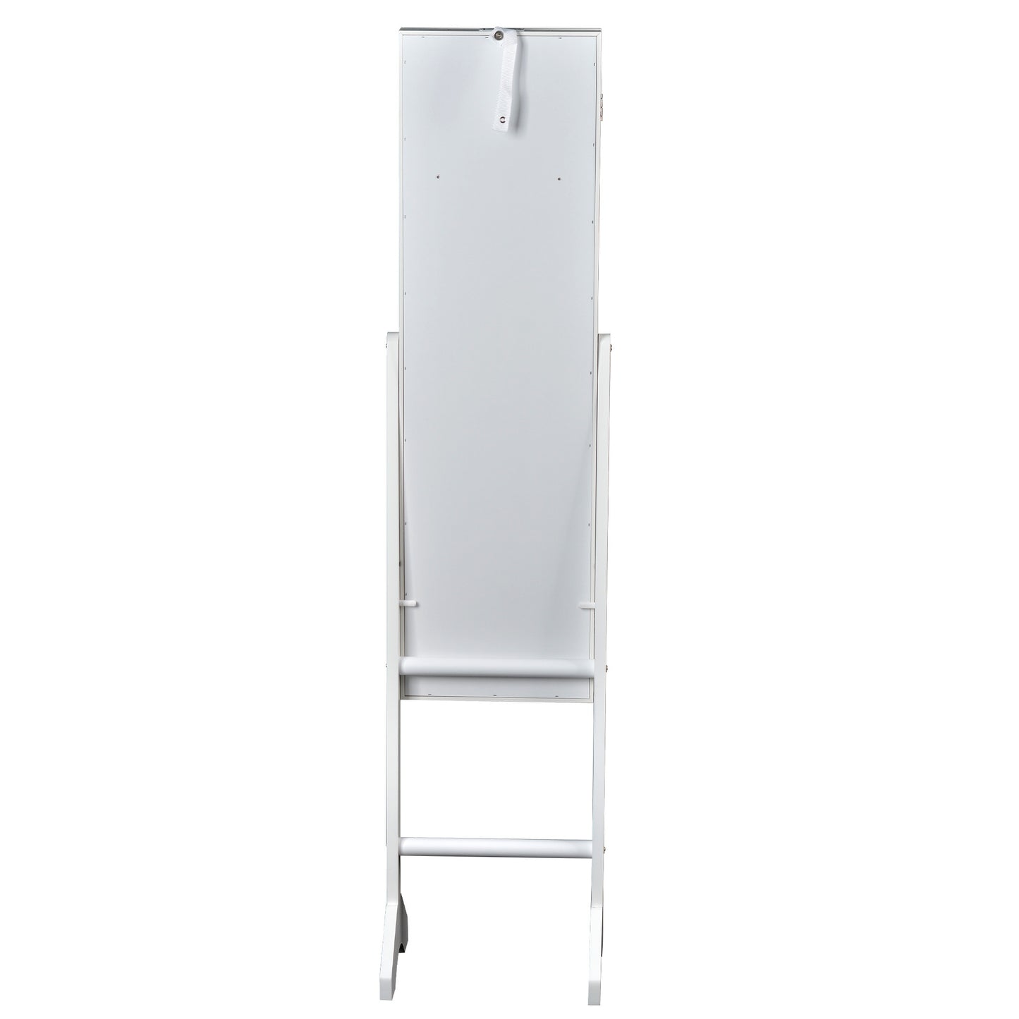 Full Mirror Fashion Simple Jewelry Storage Cabinet  With Led Light  Can Be Hung On The Door Or Wall