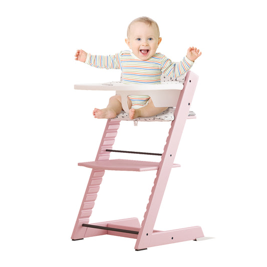 Adjustable solid wood beech baby dining chair detachable baby dinner plate baby multi-functional solid wood learning bench
