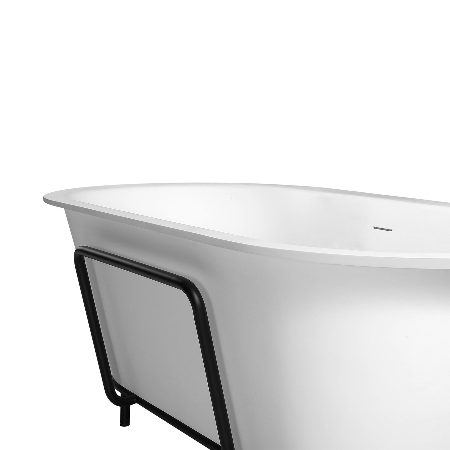 71 inch freestanding artificial stone solid surface bathtub