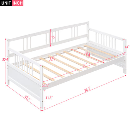 Modern Solid Wood Daybed, Multifunctional, Twin Size, White (Previous SKU: WF191899AAK)