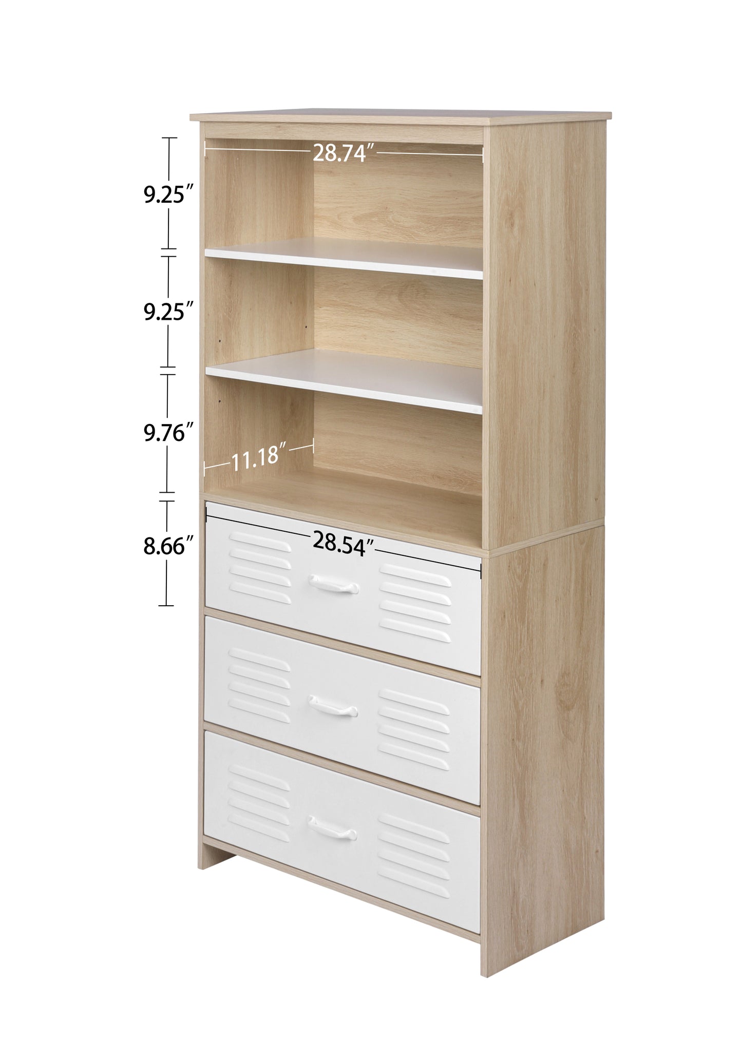 Storage Cabinet,Moline standard bookcase，6-Shelf，Multipurpose Shelf Display Rack with Classic Tubes，Open Shelf，Industrial Bookshelf with 3 metal drawers，Space Saving